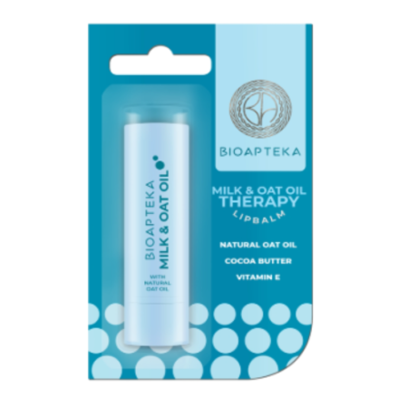 Bioapteka Bálsamo Labial con Leche y Aceite de Avena, 4,5 g